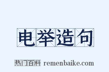 电举造句是什么意思的图片